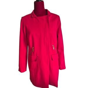Chicos Red Ponte Jacket Size 1